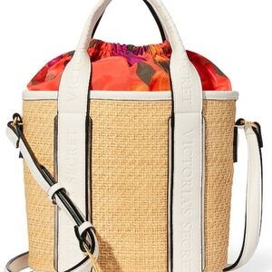Victoria Secret Bucket crossbody bag. Raffia.